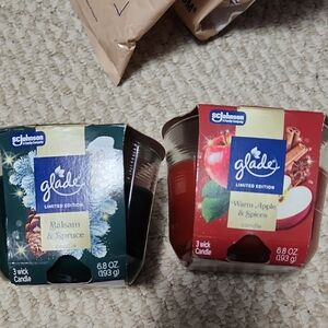 Glade Limited Edition Balsam & Spruce and Warm Apple & Spices Candles